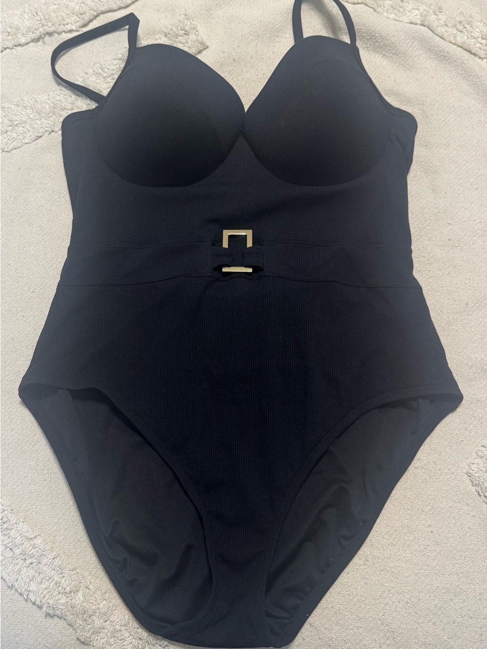 Lilly Pulitzer Black One-Piece Swimsuit with Gold Accent